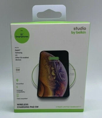 Belkin Studio 5W Universal Wireless Charging Pad Qi-Smartphones Apple Samsung LG - Image 1 of 4