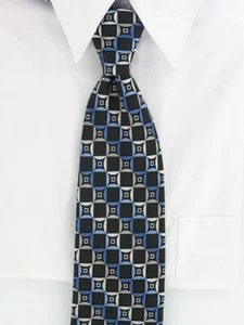 NWT Michael Kors Black, Blue and Silver Circles Tie $59 - Picture 1 of 1