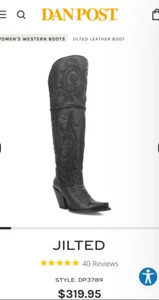 Dan Post® Damen Jilted Schwarz Snip Toe Stiefel Größe: 7 - Bild 1 von 14