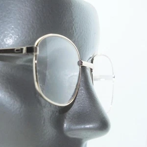 Reading Glasses Gold Rounded Rectangle No Fuss Metal Frame +1.75 Lens - Picture 1 of 4