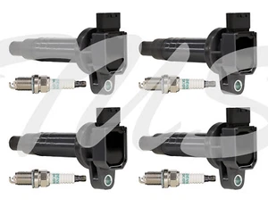 4 Ignition Coil + 4 Genuine Toyota Spark Plug 2009 Toyota Prius 1.5L L4 C605 - Foto 1 di 5