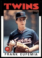 1986 Topps Baseball Card Frank Eufemia Rookie B Minnesota Twins #236