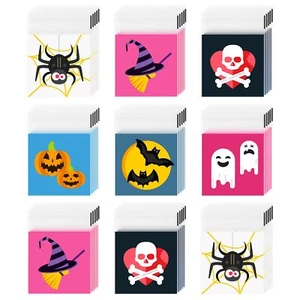 240 Pieces Halloween Treat Bag Self Adhesive Candy Cellophane Bags Plastic Co... - Picture 1 of 7