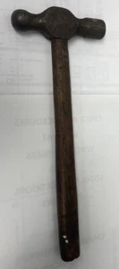 Vintage 12 1/2" Hard Wood Handle Ball Peen Hammer Unbranded Blacksmith - Picture 1 of 7