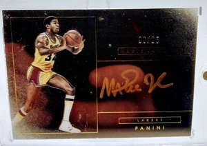 2015-16 Noir Color Gold Ink Auto- Magic Johnson /25 Los Angeles Lakers! RARE! - Picture 1 of 2