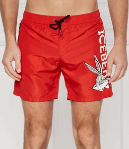 Costume Bagno Mare Uomo ICEBERG BOXER CARTOON LOONEY TUNES BUGS BUNNY 99€ ROSSO - Imagen 1 de 4