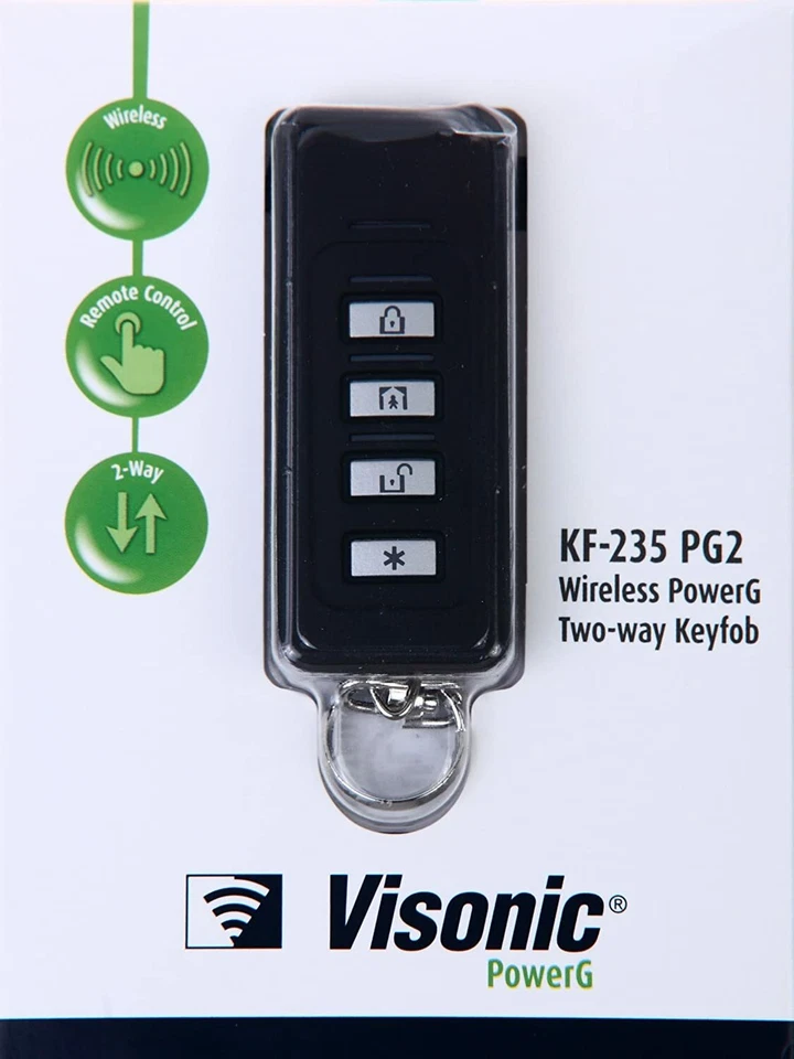 Visonic KF-235 PG2 PowerMaster 4 Button Wireless Two-way Keyfob - Image 1 of 1