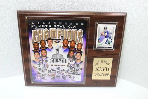 Baltimore Ravens Super Bowl XLVII Champions Wood Plaque Cover