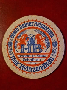 alter Bierdeckel DDR VEB Brauerei Fr. Heinz Schalkau einseitig - Bild 1 von 1