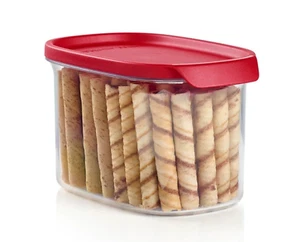 Tupperware Modular Ultra Klar Acryl Oval Rot Dichtung 4 1/2 Tassen Brandneu - Bild 1 von 4