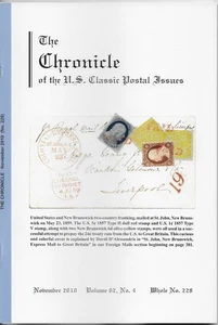LA CRÓNICA DE LOS NÚMEROS POSTALES CLÁSICOS DE EE. UU. - VOL. 62, NO. 4 NOV 2010 - Imagen 1 de 1