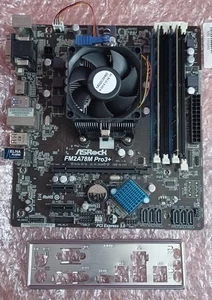 ASRock FM2A78M PRO+  mit AMD A8-5600 APU + Kühler / i/o Blende / 8 GB RAM - Bild 1 von 3