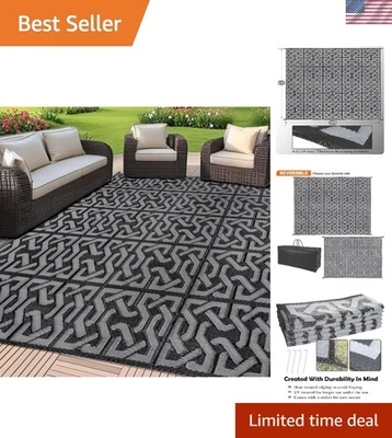 Durable 9' x 12' Outdoor Mat - Water Resistant & UV Protected for All Adventures - Image 1 of 4