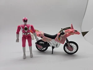 Bandai Mighty Morphin Power Rangers Thunder Bike con Ranger rosa - Foto 1 di 2