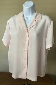 Vintage Talbots Damen Button-Down rosa Hemd Größe 14 - Bild 1 von 11