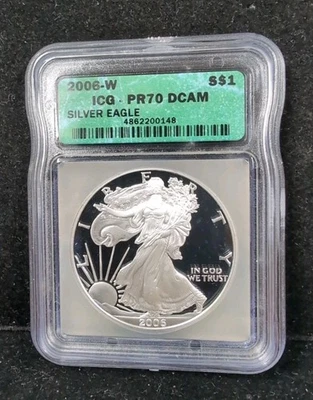 2006 W S$1 American Eagle IGC PF70 DCAM #5876 - Image 1 of 2