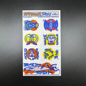 Pee Wee's Playhouse 1988 TOPPS Tattoo Sheet # 4 Pee Wee Herman - Picture 1 of 1