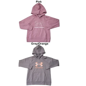 Under Armour Girl's Large Logo Rival Soft Fleece Hoodie - Picture 1 of 6