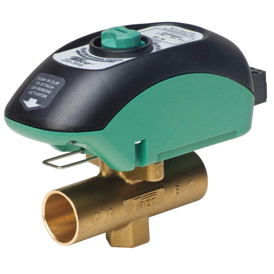 TACO Z050C2-2 Motorized Zone Valve,NC,Brass,1/2inSweat 12M799 - Image 1 of 1