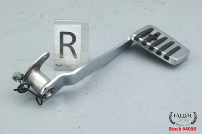 2006 Harley Road King Back Rear Brake Pedal Lever + Pad CHROME & RUBBER #4096 - Image 1 of 4