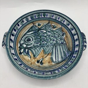 Porches Portugal Round Serving Dish Casserole Fish Blue See Pics Measurements - Picture 1 of 12