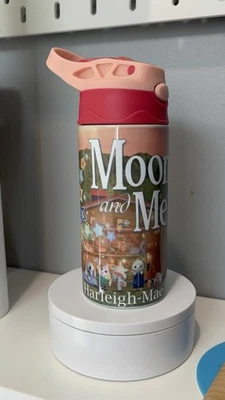 Moon and Me Water Bottle | 350ml | Flip lid Integrated Straw | Toddler Insulated - Image 1 of 4