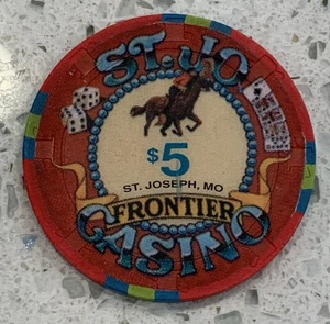 Ficha de $5 de St Jo Frontier Casino - St Joseph MO Missouri - H&C - Imagen 1 de 3