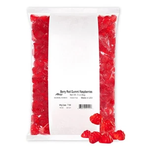 Albanische Weltbeste Beeren Rote Gummi Himbeeren, 5 Pfund Süßigkeiten - Bild 1 von 6
