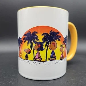 Hawaii Limited Peanuts Beach Beautiful Sunset Hawaii Suntan Mug Snoopy Woodstock - Picture 1 of 8