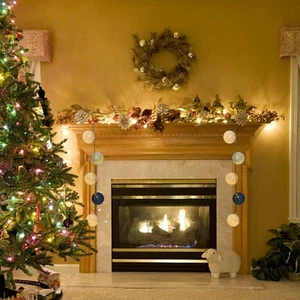 Grunge Gray Led Cotton Thread Ball Orb Colorful Lights String Christmas FI - Picture 1 of 24