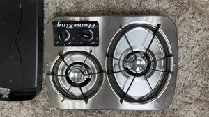 Flameking LP Gas Drop-In 2 Burner RV Cooktop Stove Stainless Steel include Cover - Picture 1 of 3