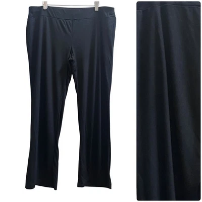 Chico’s Weekend Black Jersey Knit Pull On Pant Size 16 Minimalist Lagenlook  - Image 1 of 4