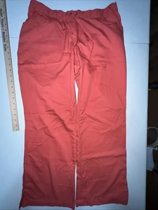 Greys Anatomy Scrub Pants Damen Medium koralle orange Taschen Kordelzug - Bild 1 von 15