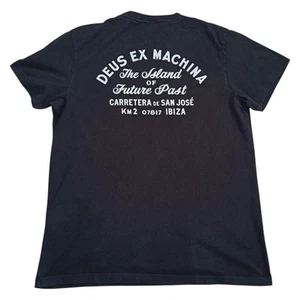 Deus Ex Machina Motorcycle Back Logo T-Shirt Black San Jose Ibiza Men’s XL - Picture 1 of 8