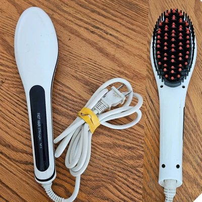 Fast Hair Straightener Brush Heats up to 450 Degrees Shows Temp in C or F - Image 1 of 4