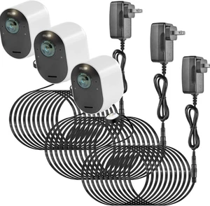 Paquete de 3 cables de carga magnéticos de 25 pies para cámaras Arlo, resistentes a la intemperie, blanco - Imagen 1 de 13