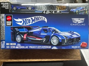 Hot Wheels Mattel Brick Shop Cadillac Project GTP Hypercar blue Mattel lego - Picture 1 of 2