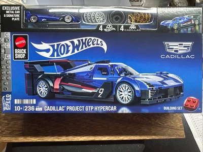 Hot Wheels Mattel Brick Shop Cadillac Project GTP Hypercar blue Mattel lego - Image 1 of 2