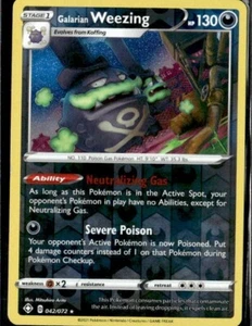 2021 Sword & Shield Shinning Fates Galarian Weezing 42/72 Reverse Holo - Picture 1 of 2