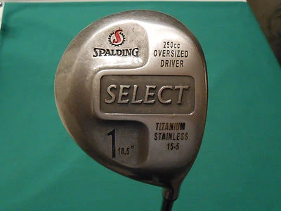 SPALDING SELECT TITANIUM STAINLESS 10.5* DRIVER - MED-FIRM GRAPHITE SHAFT - NICE - Image 1 of 4