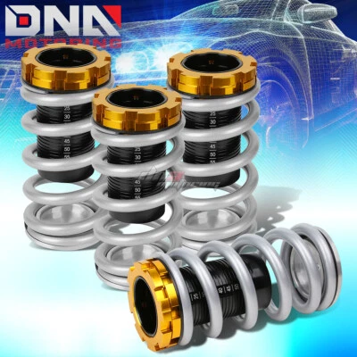 PLATA AJUSTABLE 1-4" NEGRO ESCALA SUSPENSIÓN COILOVER RESORTE PARA 88-00 EG EK DC Foto 1 de 4