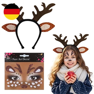 2 Stück Karnevals dekoration,reh haarreif,geweih kopfschmuck,Rentier Haarreif,re - Bild 1 von 7