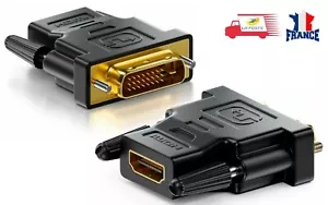 DVI-D 24 +1 Mâle vers HDMI Femelle Adaptateur Connecteur - Bild 1 von 6