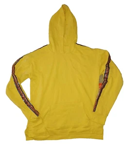๐ Girl's New XL Yellow Sequin Hoodie 14-16 Hooded Shirt Top NWT Sweat Sweater - Picture 1 of 3