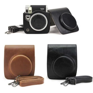 Shoulder Case Cover PU Leather Bag For Fujifilm Instax Mini 90 NEO Film Camera - Picture 1 of 12