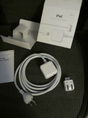 apple oem ipad 10w PLUG adapter CORD or Single block adapts usb nano itouch BOX - Image 1 of 4