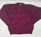 VINTAGE Eddie Bauer Sweater Mens Extra Large Wool Blend Red Pullover Heavy 80s