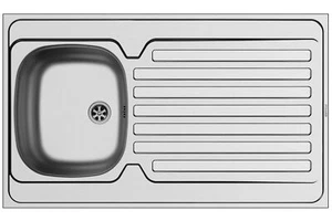 Lavandino con Appoggio 100x60cm Inox Lavello Cucina International Gocciolatoio 1 - Foto 1 di 6