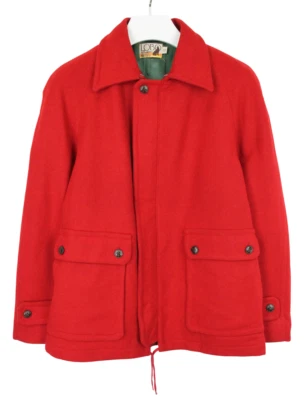 Lobo By Pendleton Mantel Herren (UK) 40 Reißverschluss Woll Polohemd Taschen Rot - Bild 1 von 4