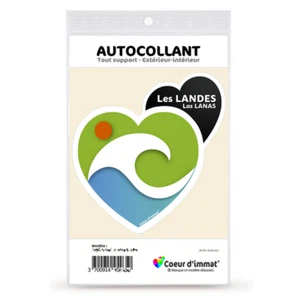Sticker autocollant Coeur J'aime les Landes - Naturel - Picture 1 of 6